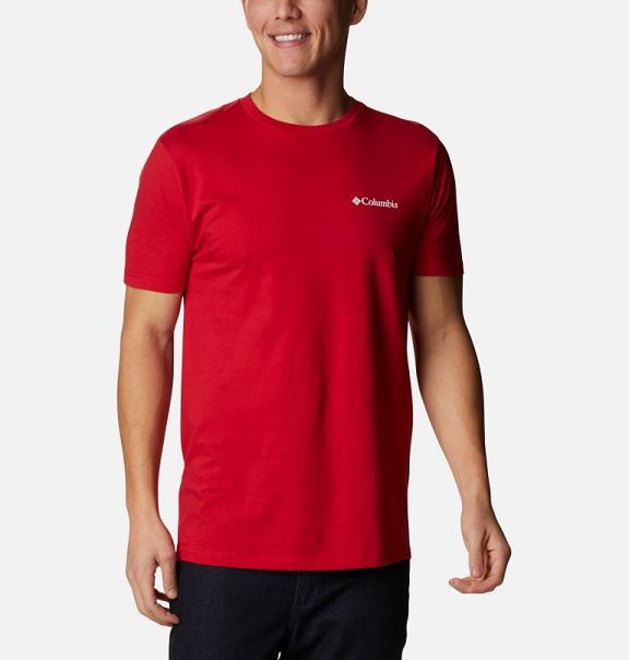 Columbia PFG T-Shirt Red For Men's NZ2461 New Zealand